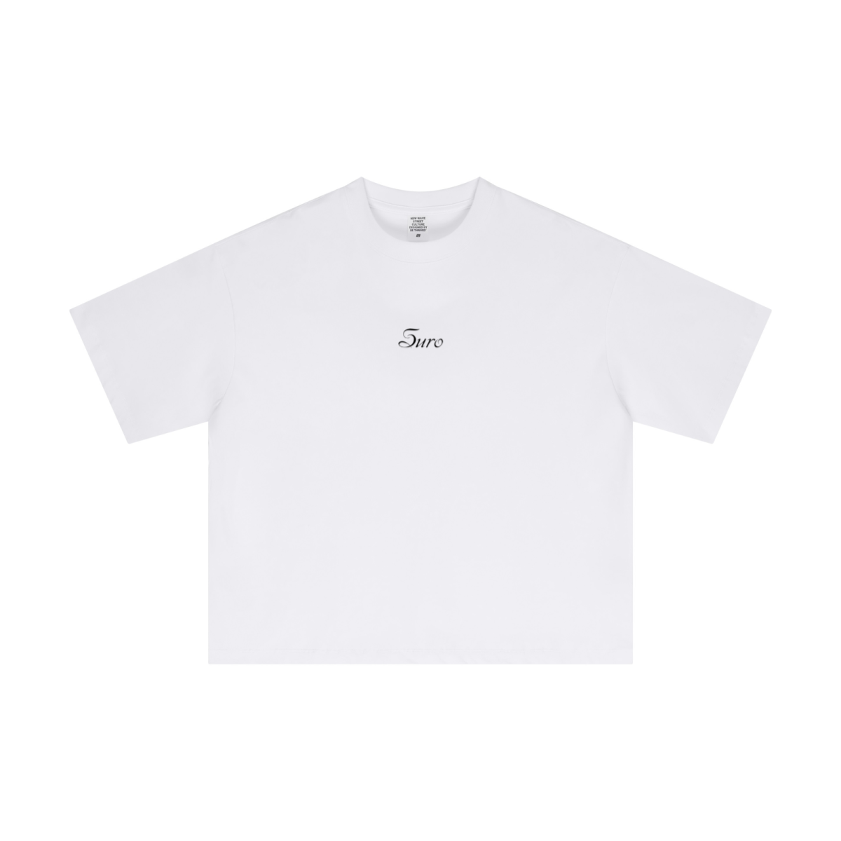 230GSM Men's Combed Cotton Plain Knit Boxy T-Shirt White